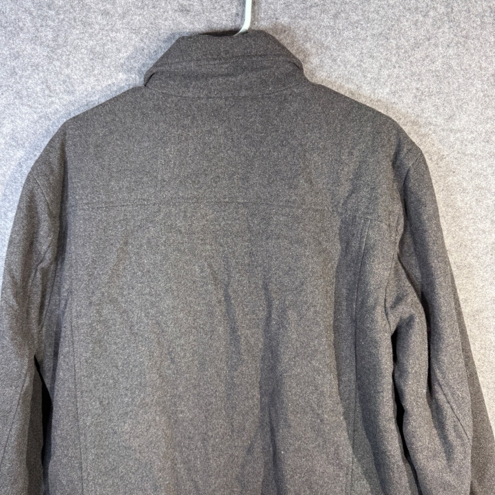 Gap Men's Charcoal Gray Wool Blend Zip Up Bomber‎ Jacket Size Large - Picture 6 of 9